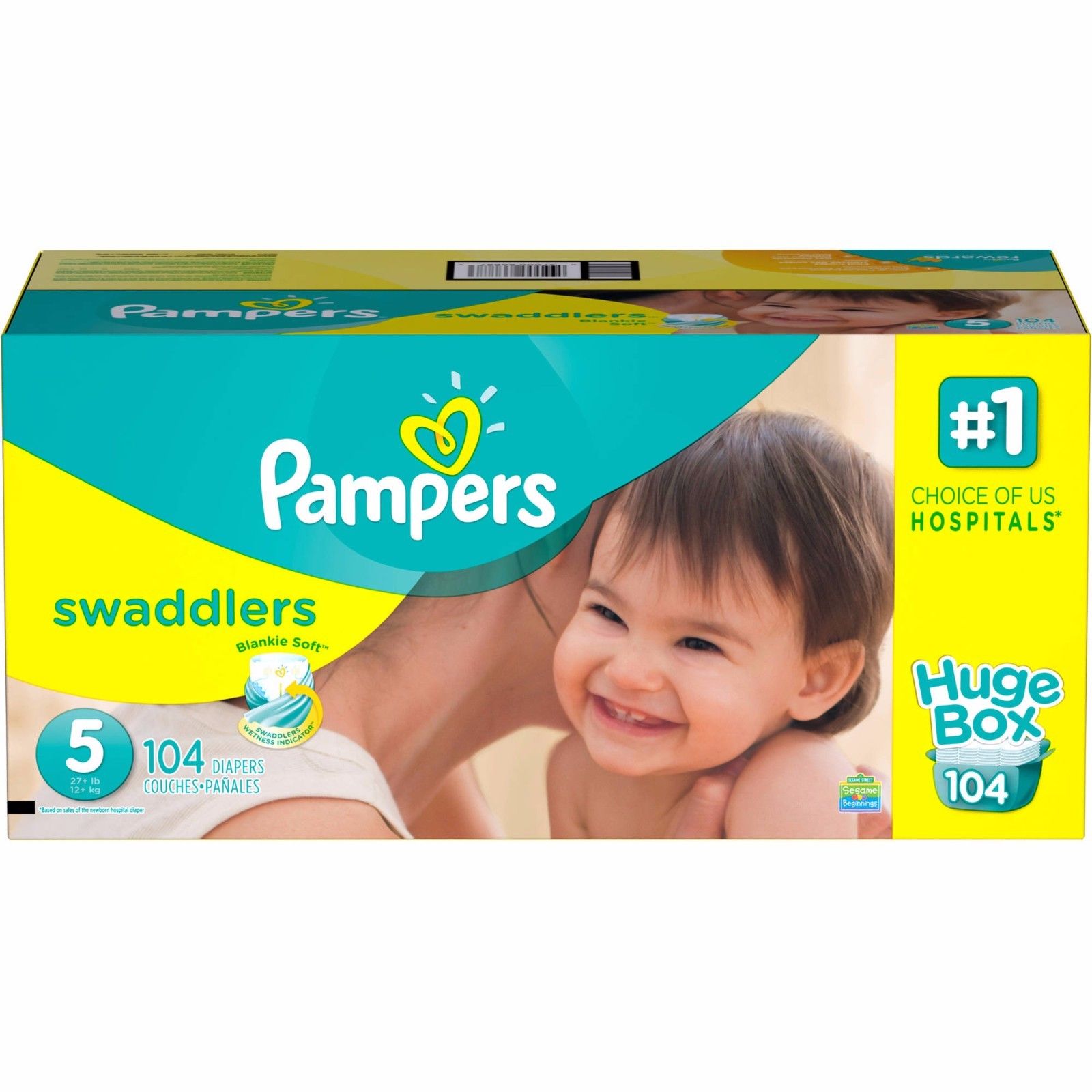 Pampers Swaddlers Diapers Huge Box Choose Size 1.2.3.4.5.6 Newborn free